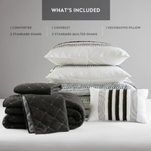 perfectly combining modern style with coastal boho flair. This Full/Queen comforter/quilt set includes a comforter