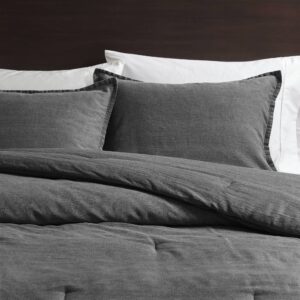 crafted from 100% natural cotton and stone-washed for a lived-in feel. The premium stone-washed finish enhances softness and adds timeless charm to your bedroom décor. Offering all-season comfort