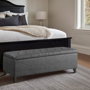 Shandra Tufted Top Upholstered Storage Bench from Madison Park in  Charcoal. Shandra Tufted Top Upholstered Storage Bench from Madison Park in  Charcoal. Shandra Tufted Top Upholstered Storage Bench from Madison Park in  Charcoal. Shandra Tufted Top Upholstered Storage Bench from Madison Park in  Charcoal. Shandra Tufted Top Upholstered Storage Bench from Madison Park in  Charcoal.