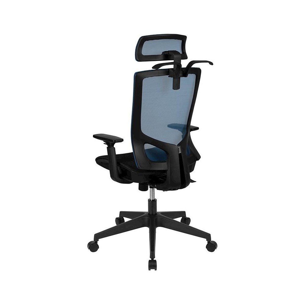 Mesh Office Chair with Synchro-Tilt-Blue/Black
