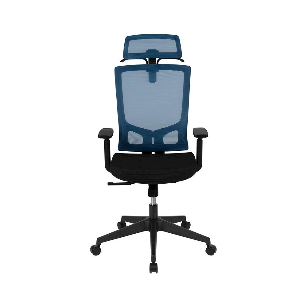Mesh Office Chair with Synchro-Tilt-Blue/Black