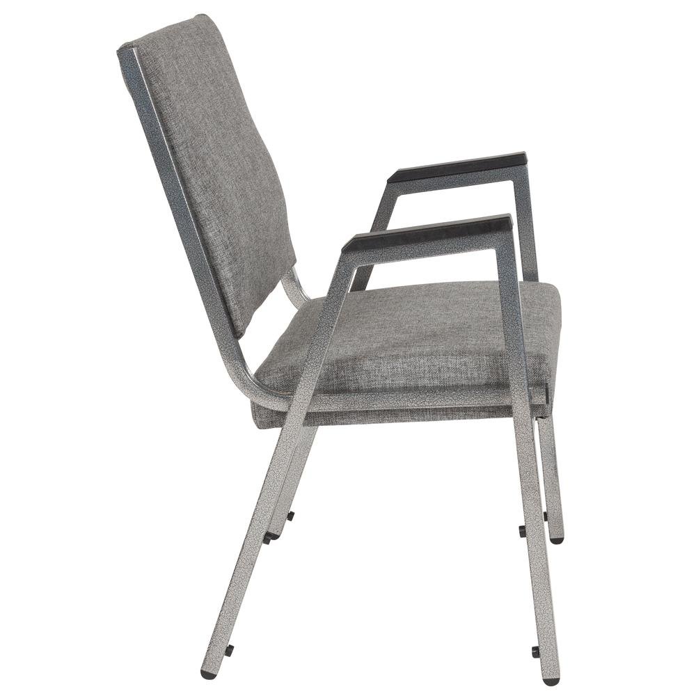 1000 lb. Rated Gray Antimicrobial Fabric Bariatric Medical Reception Arm Chair