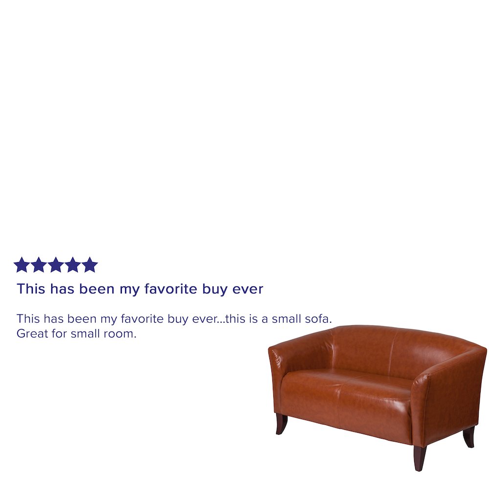 Cognac LeatherSoft Loveseat