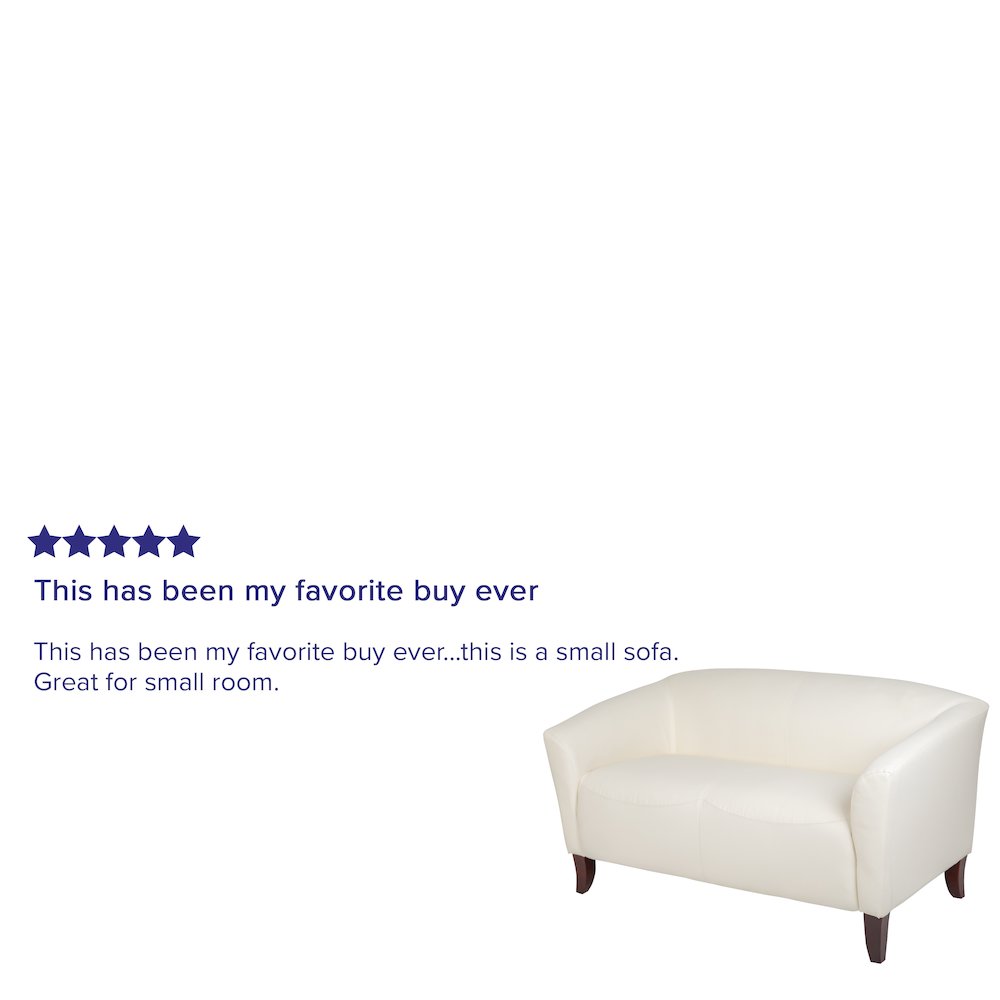 Ivory LeatherSoft Loveseat