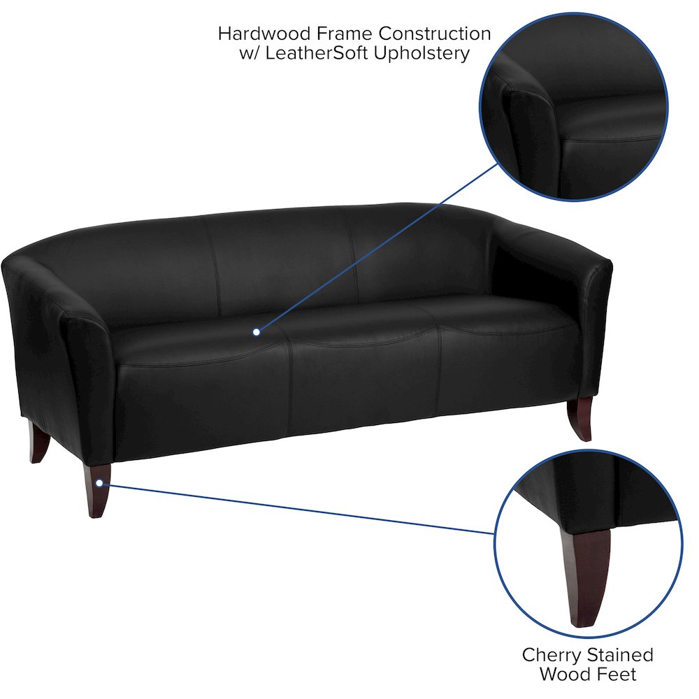 Black LeatherSoft Sofa