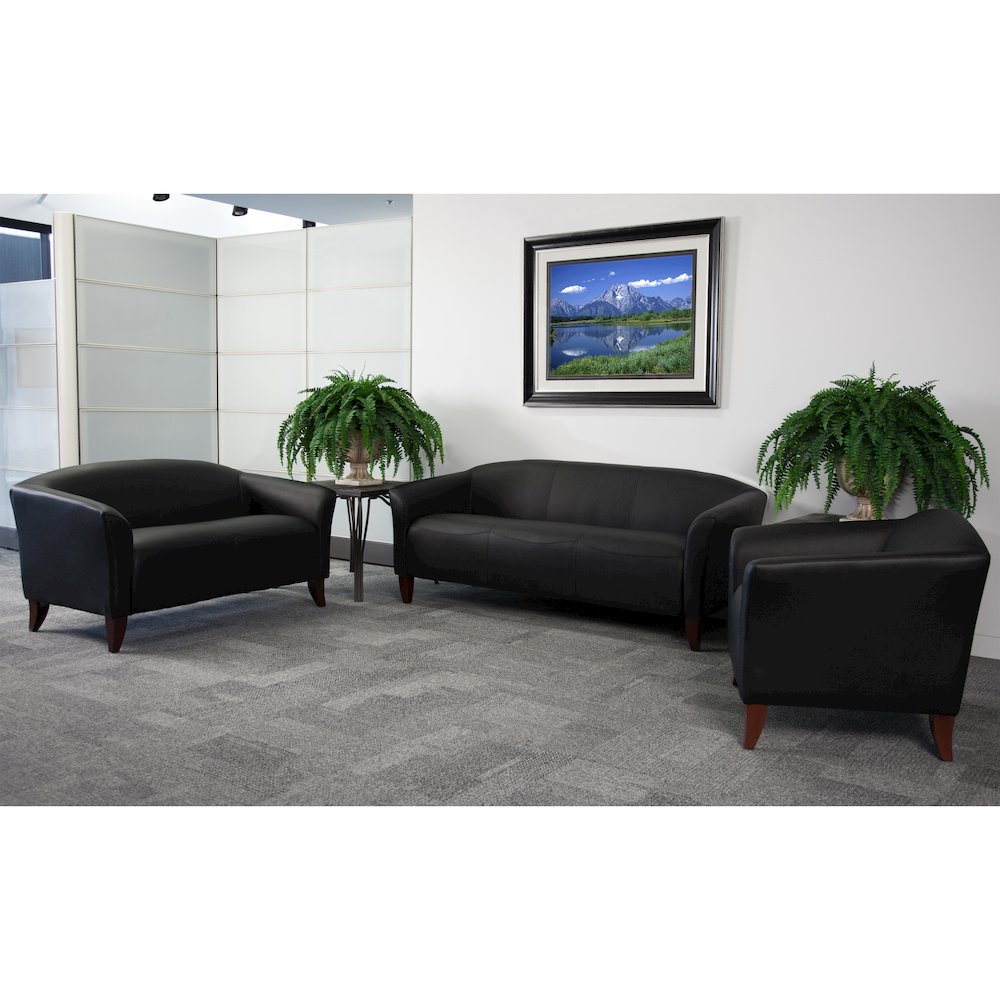 Black LeatherSoft Sofa