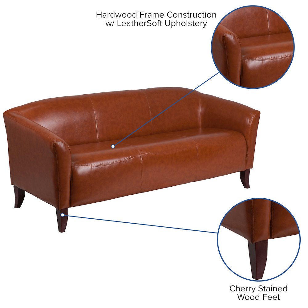 Cognac LeatherSoft Sofa