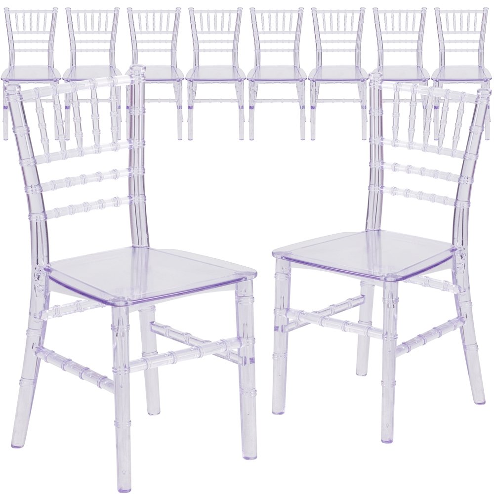 10 Pk. Kids Crystal Transparent Chiavari Chair