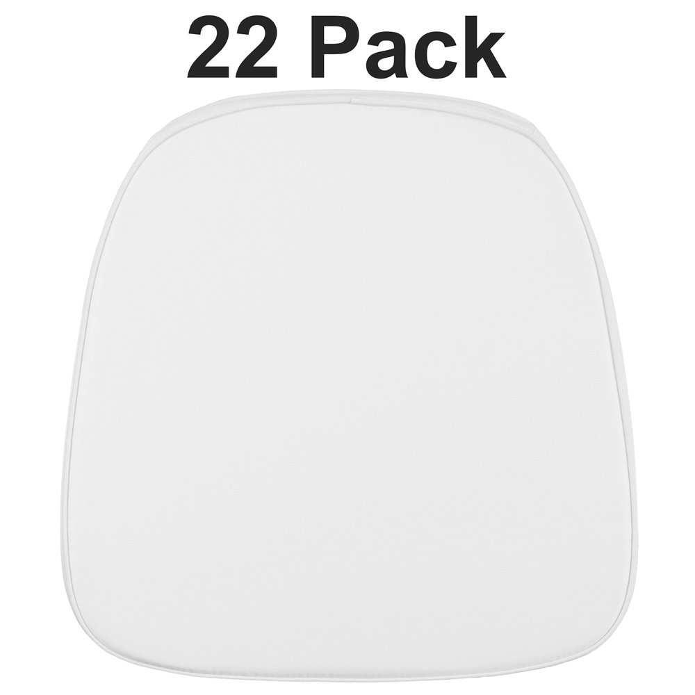 22 Pk. Soft Snow White Fabric Chiavari Chair Cushion