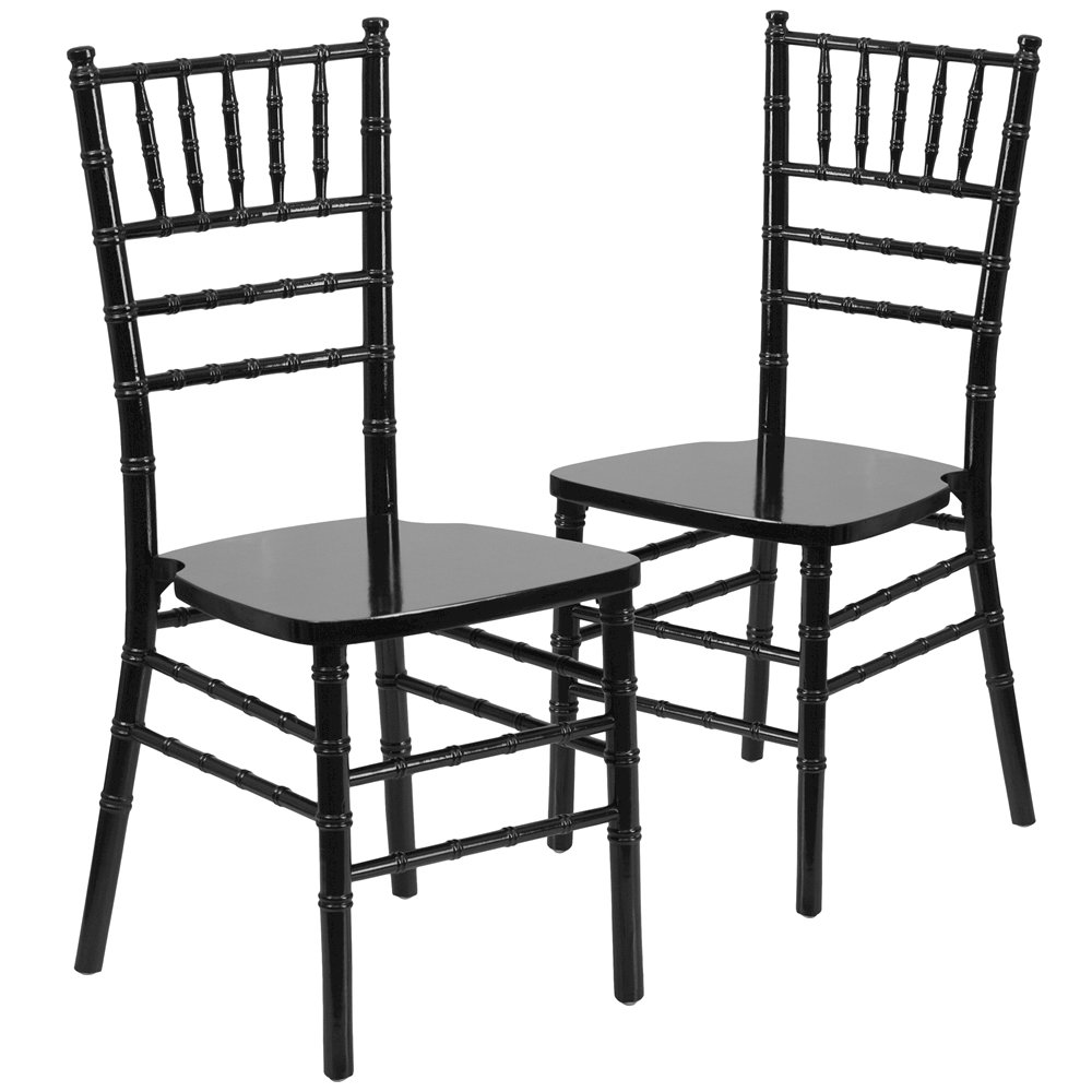 2 Pk. HERCULES Series Black Wood Chiavari Chair