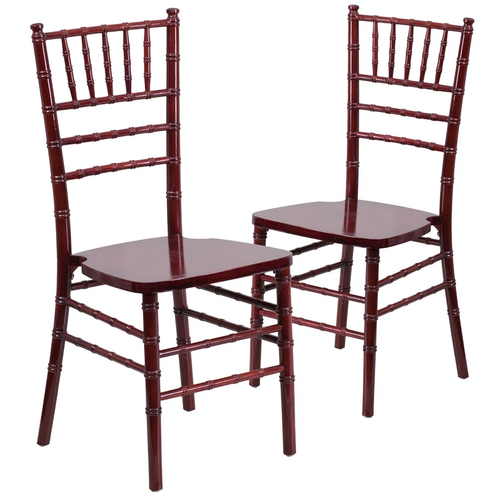 2 Pk. HERCULES Series Mahogany Wood Chiavari Chair
