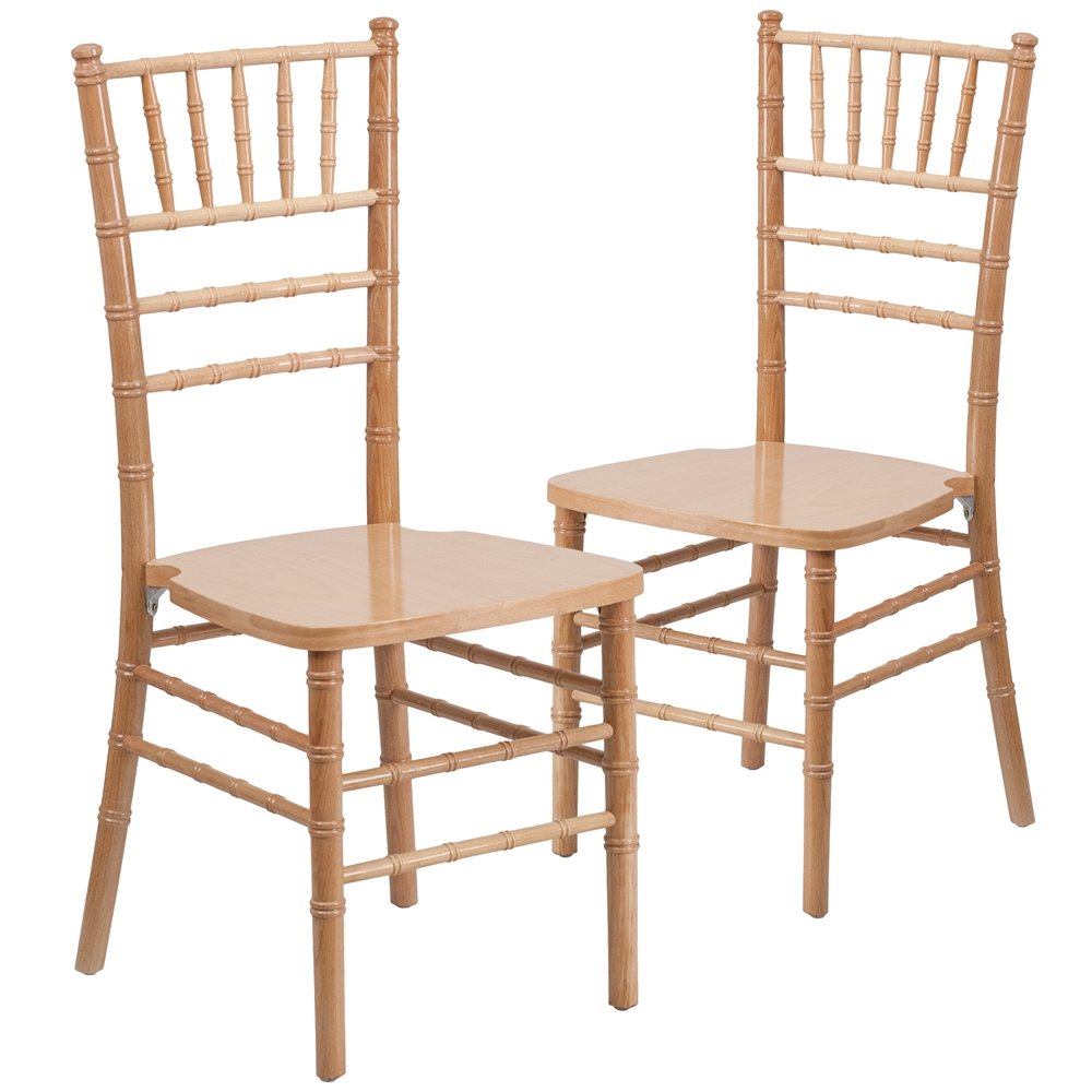 2 Pk. HERCULES Series Natural Wood Chiavari Chair