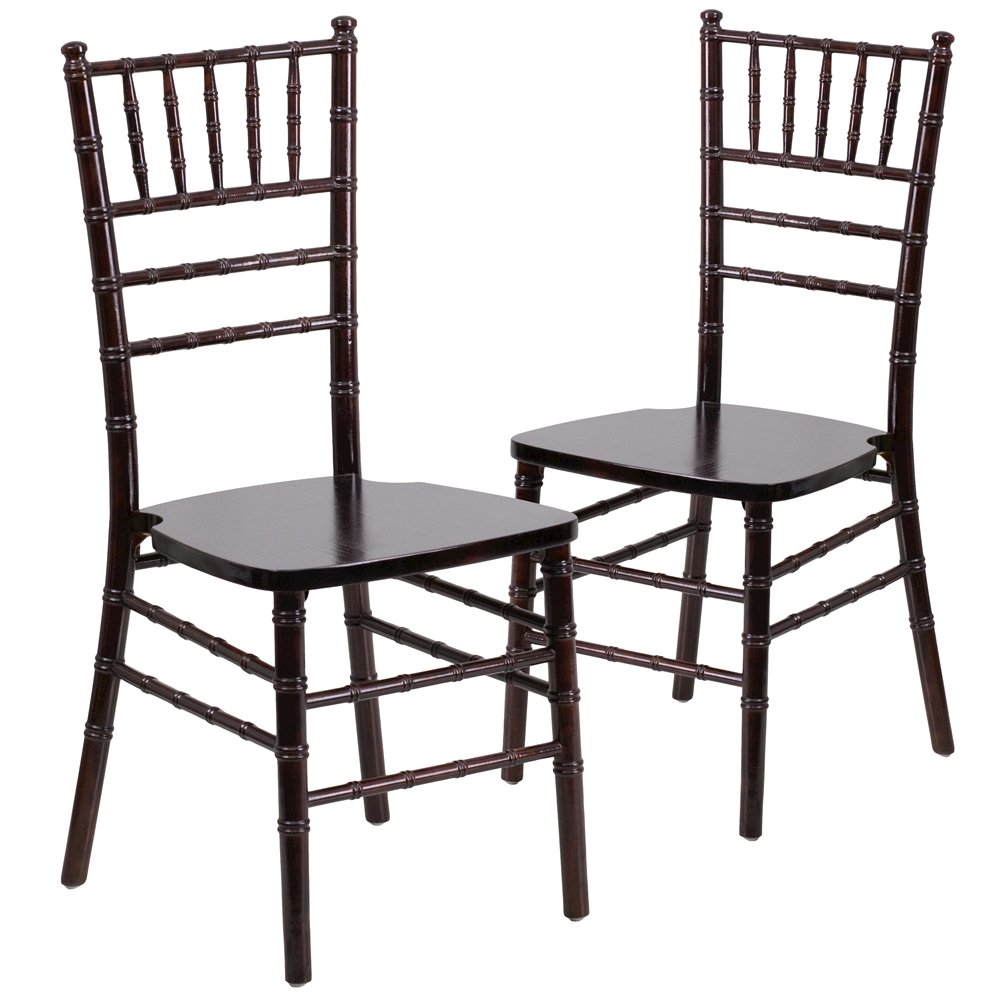 2 Pk. HERCULES Series Walnut Wood Chiavari Chair
