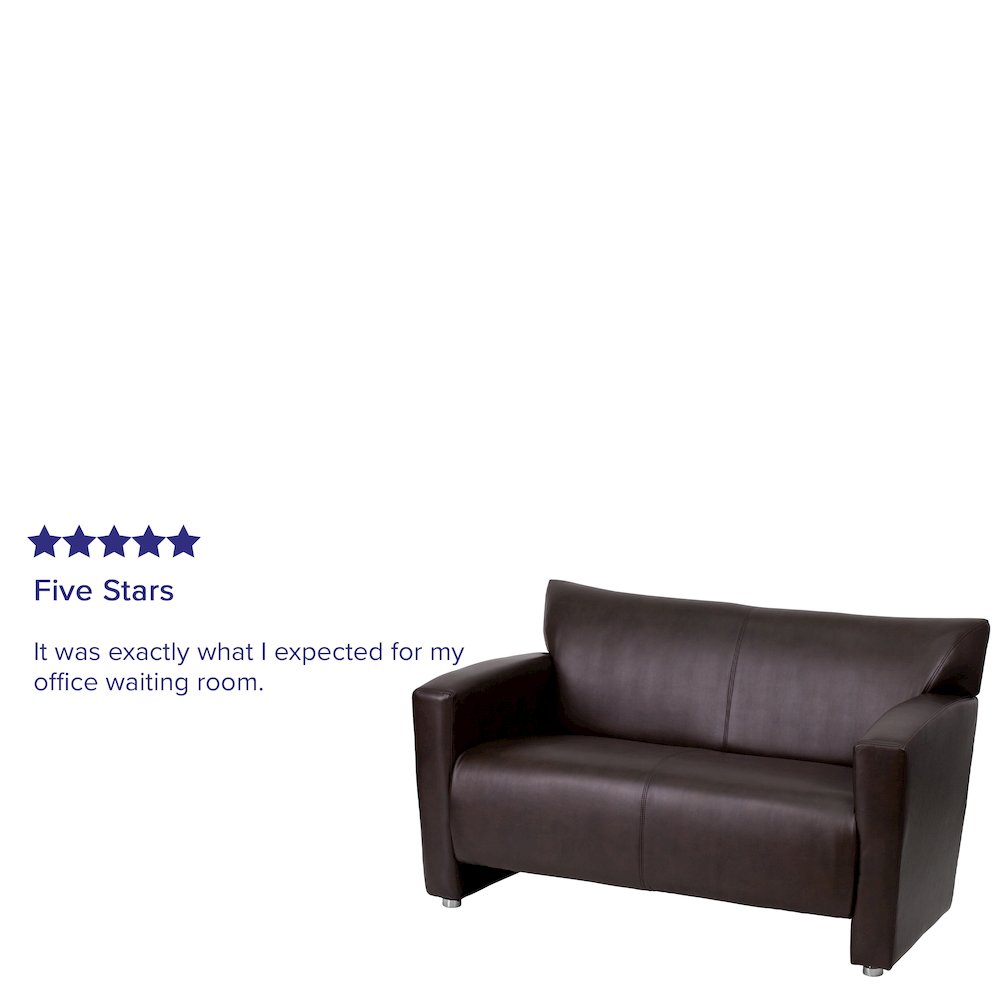Brown LeatherSoft Loveseat