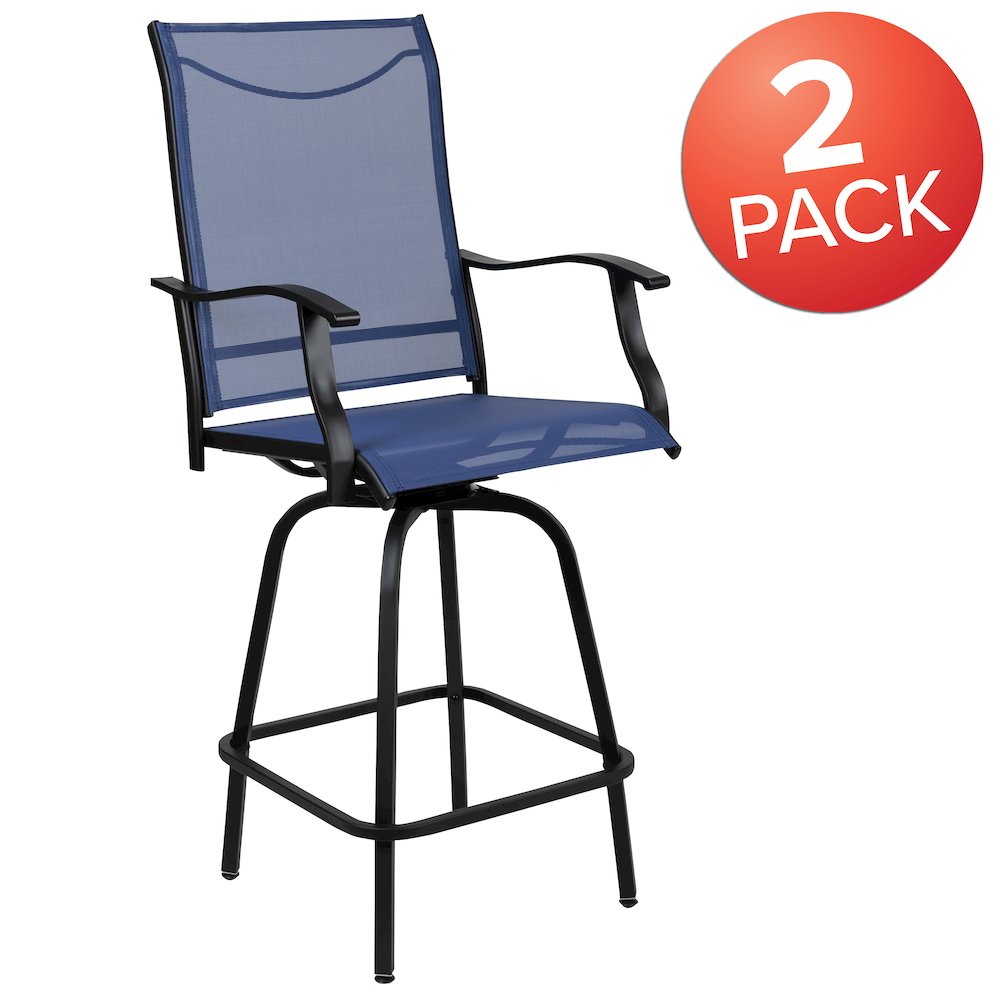 Patio Bar Height Stools Set of 2