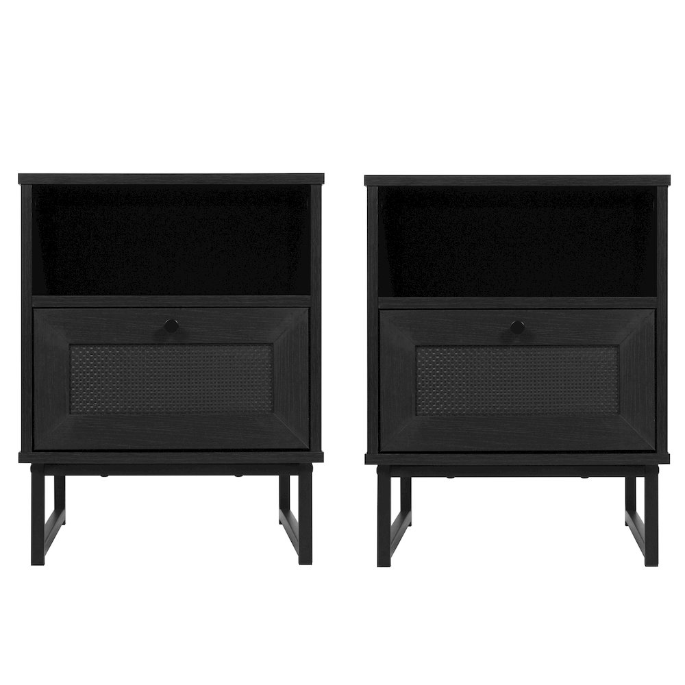 Set of 2 Mid-Century Modern Nightstands or End Tables