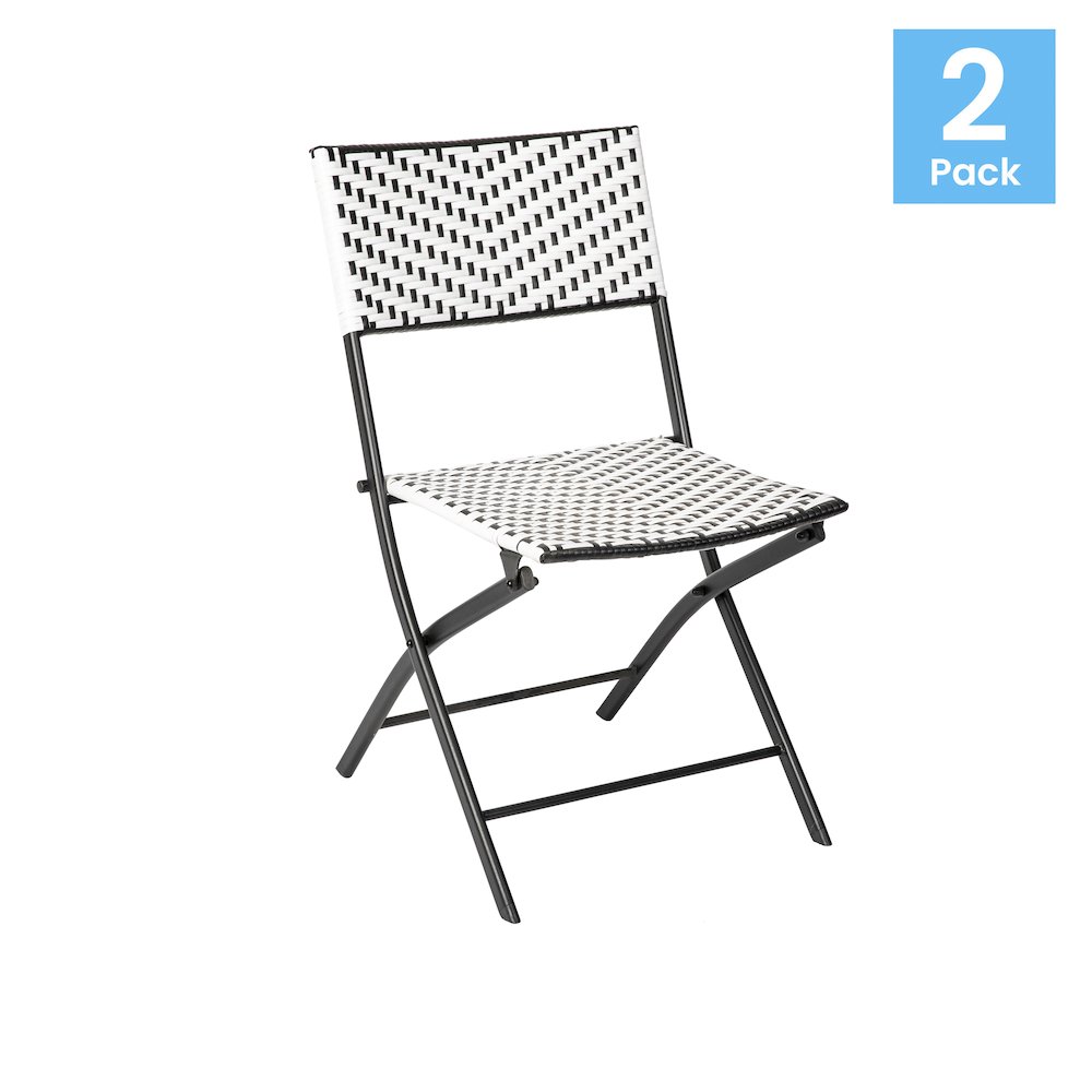 Set of 2 Modern Folding French Bistro Chairs