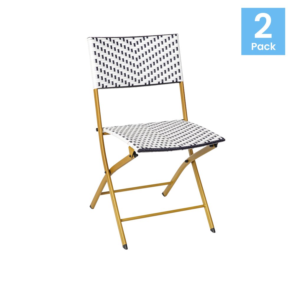Set of 2 Modern Folding French Bistro Chairs