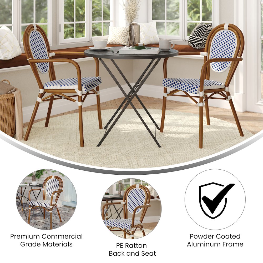 Set of 2 Classic Commercial Grade Bistro Chairs