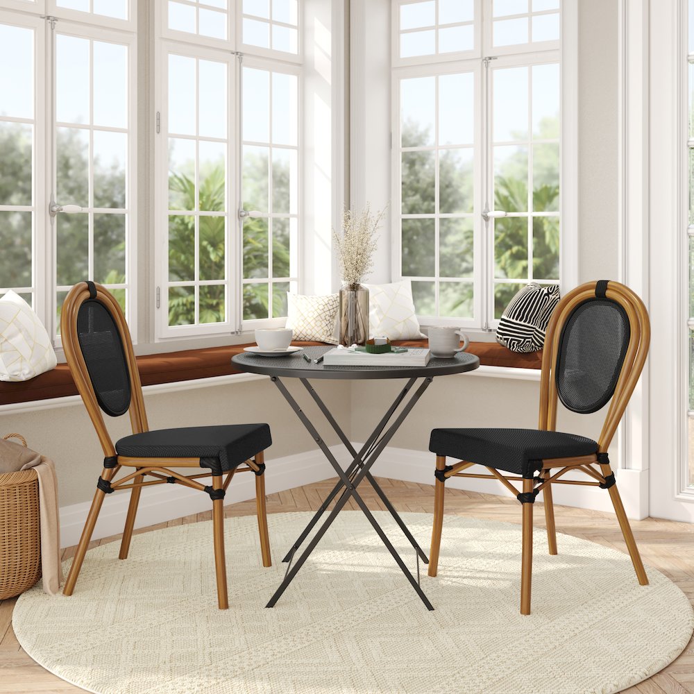 Set of 2 Classic Commercial Grade Bistro Chairs