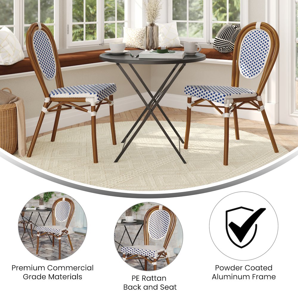 Set of 2 Classic Commercial Grade Bistro Chairs