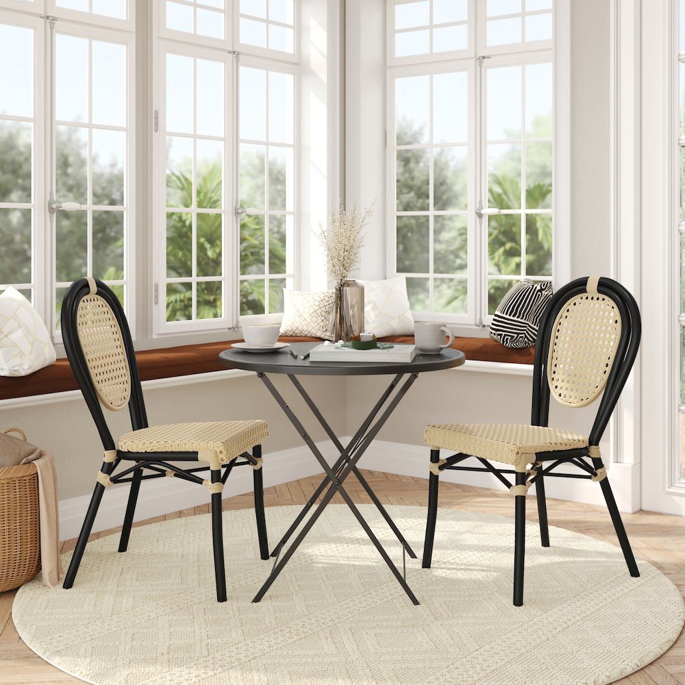 2 Pack Bistro Stacking Chair