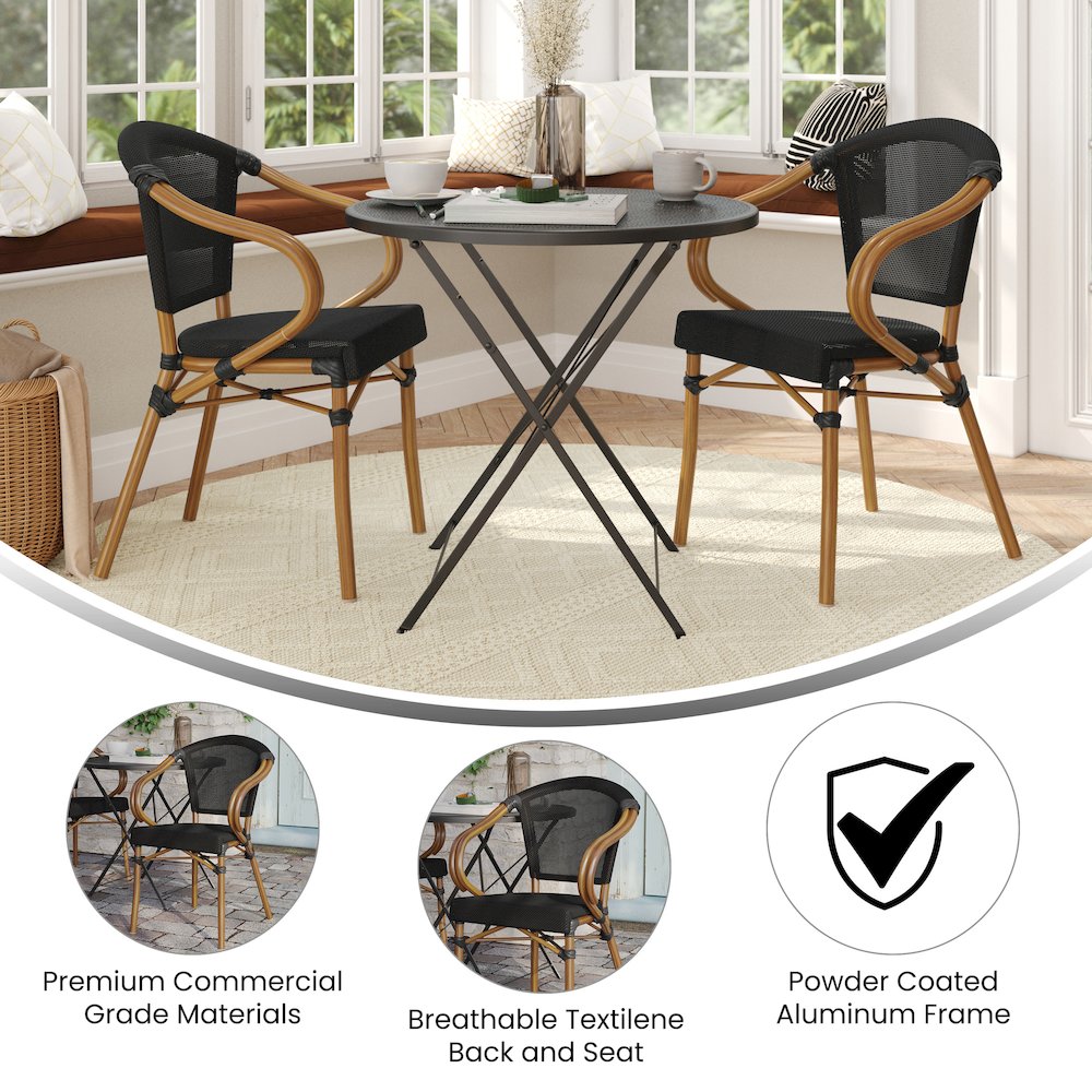 Set of 2 Classic Commercial Grade Bistro Chairs