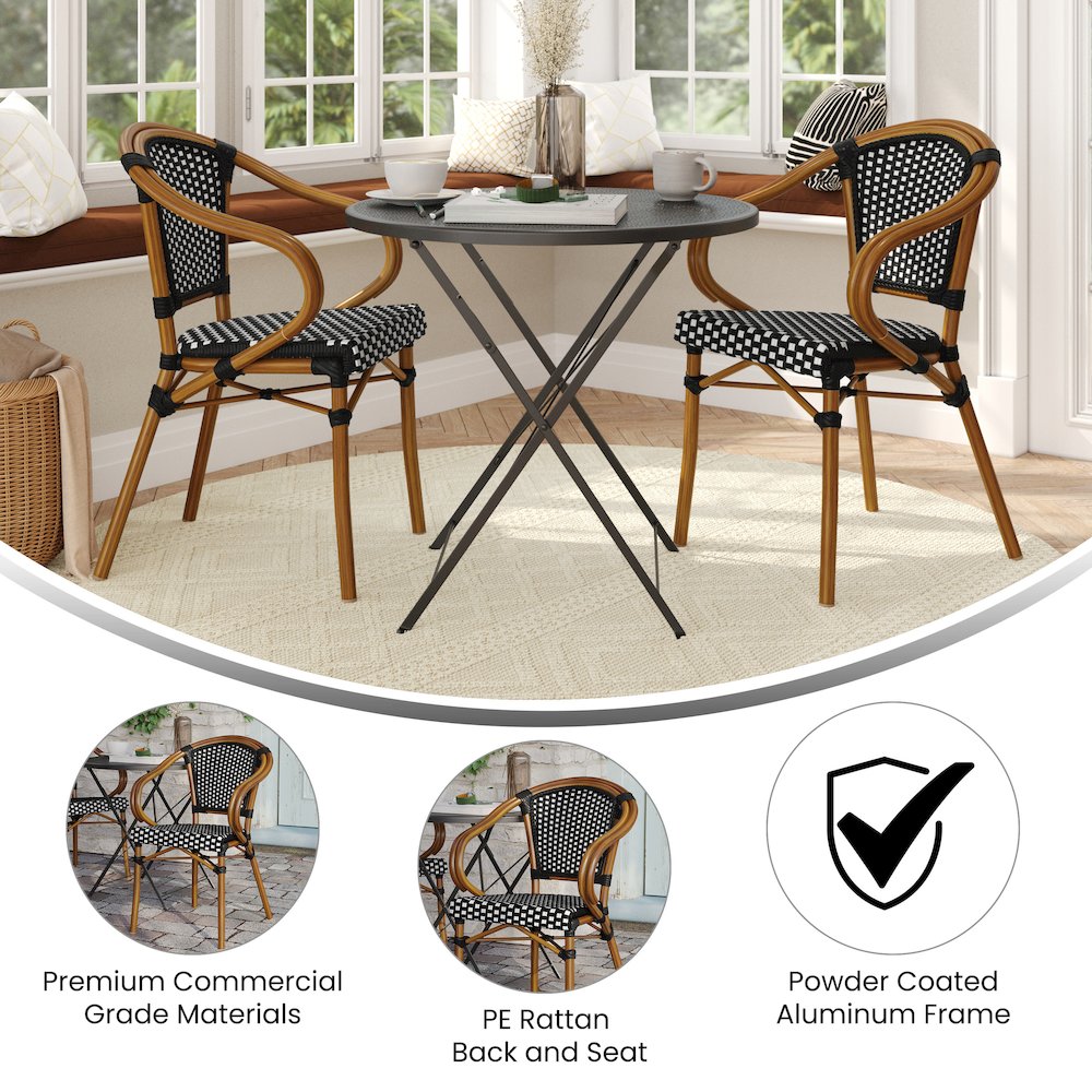 Set of 2 Classic Commercial Grade Bistro Chairs