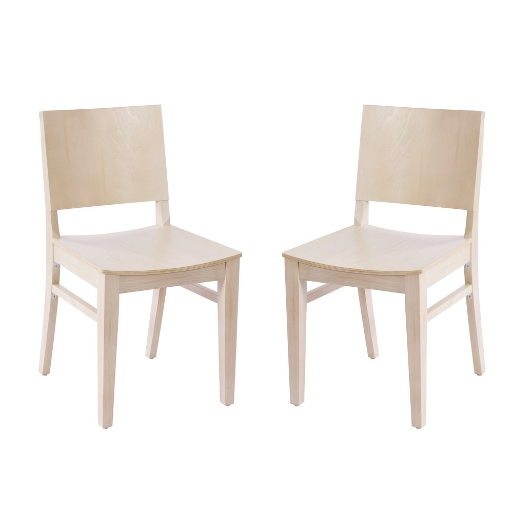 2 Pack Naples Solid Wood Dining Chairs
