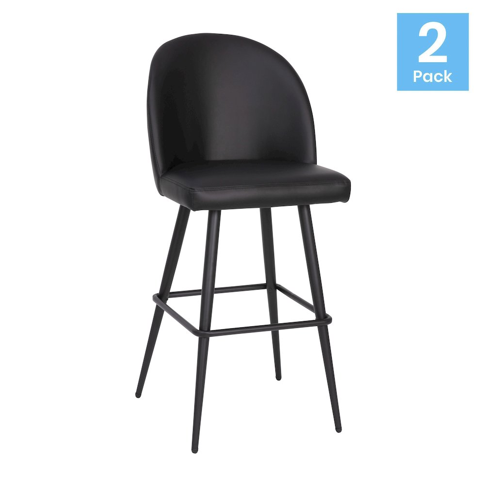 30″ High Back Armless Barstools