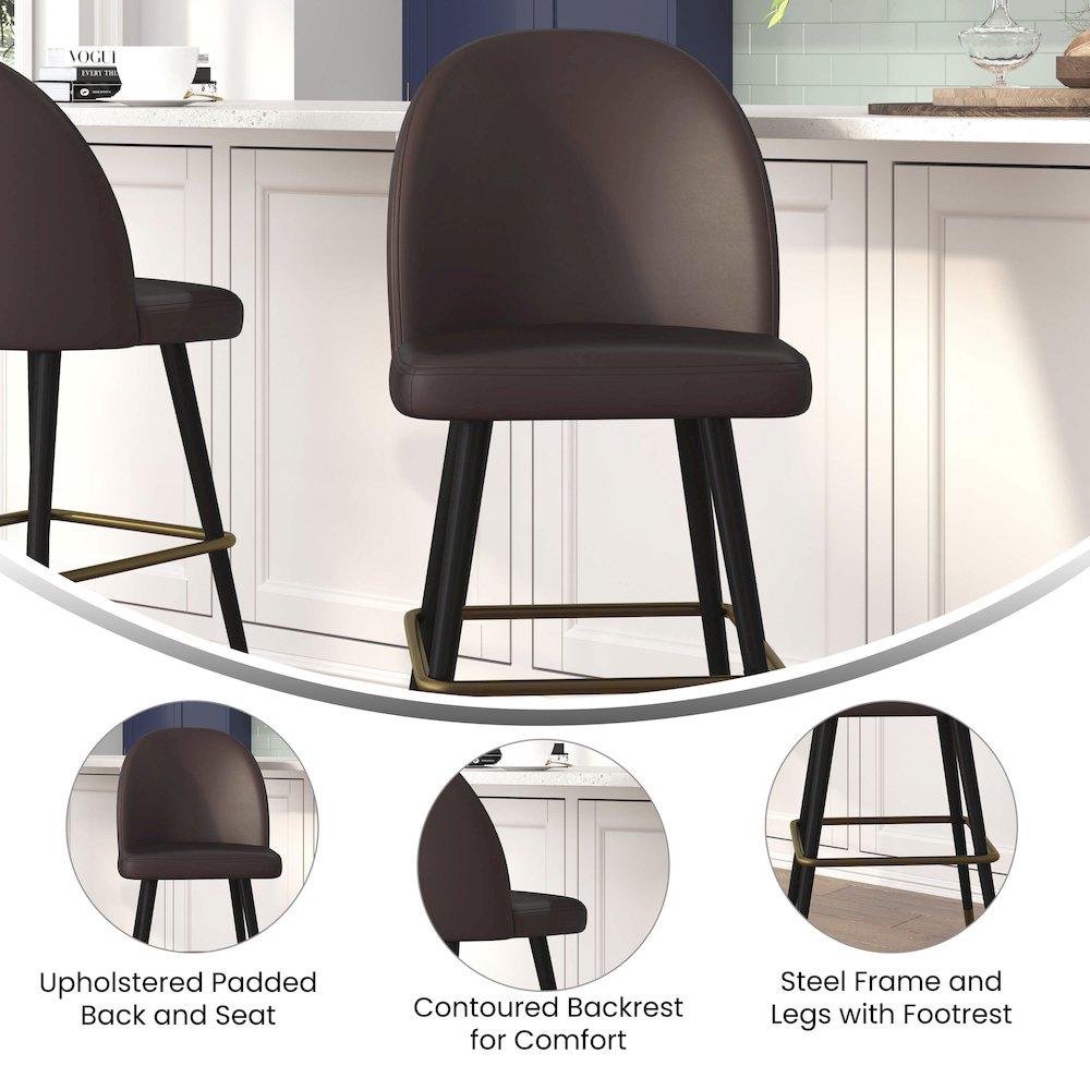 30″ High Back Armless Barstools