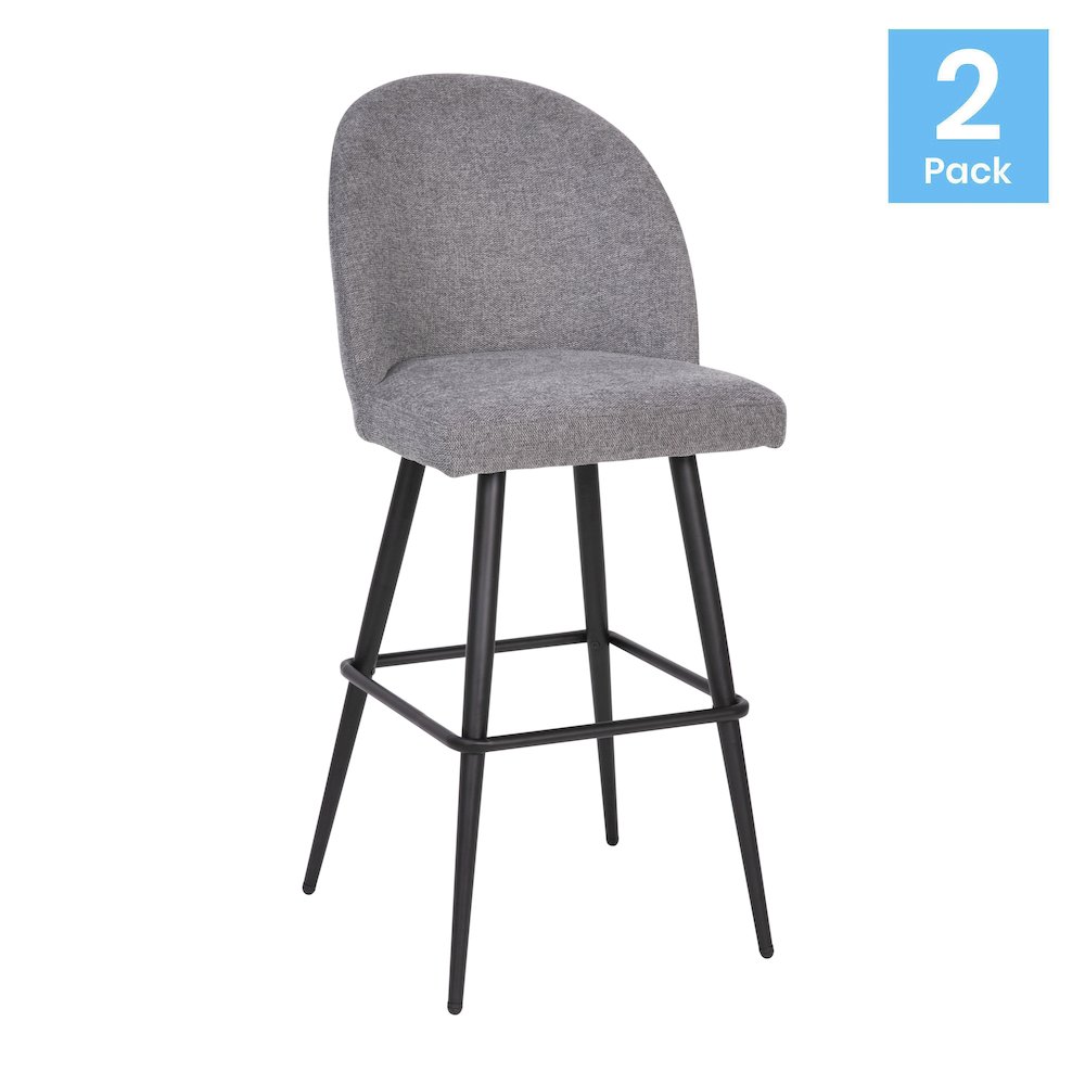 30″ High Back Armless Barstools