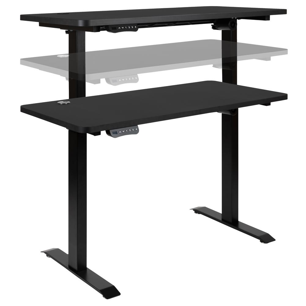 Adjustable Height Motorized Standing Desk & Swivel Chair Duo
