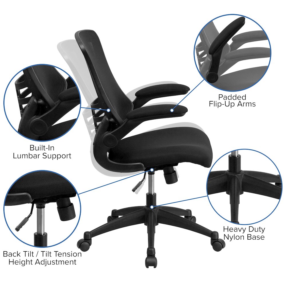 Mesh Office Chair and Locking Mobile Filing Cabinet
