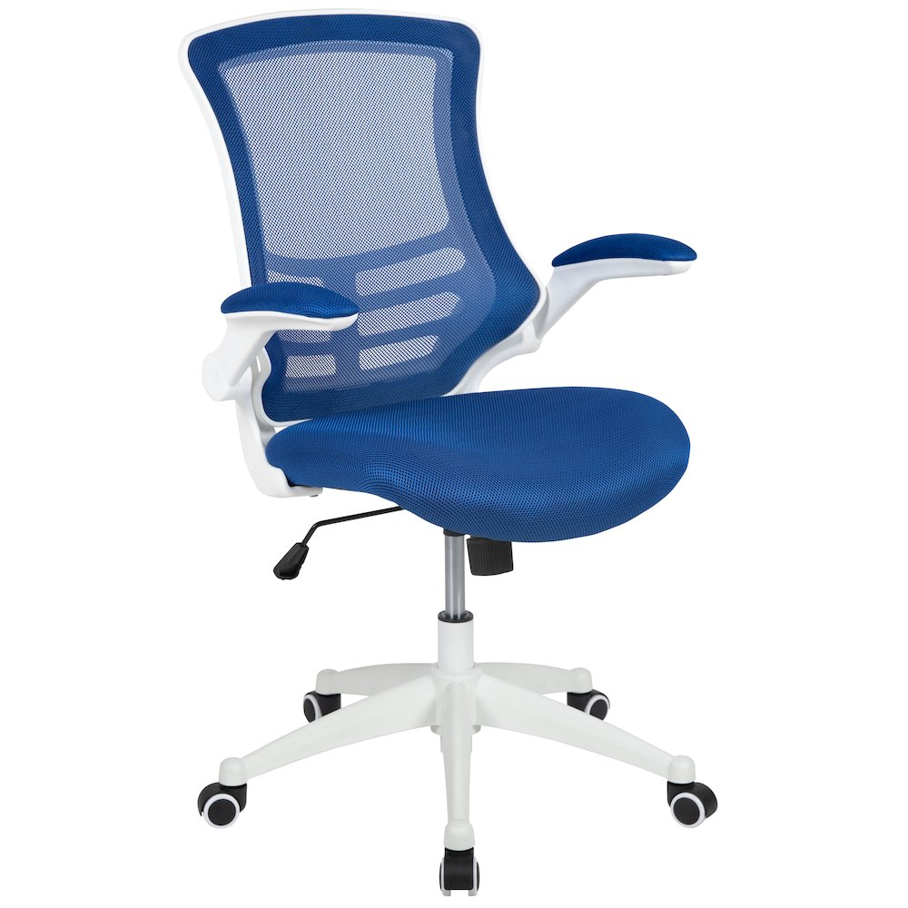 Mid-Back Blue Mesh Swivel Ergonomic Task Office Chair