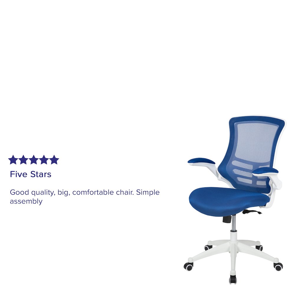 Mid-Back Blue Mesh Swivel Ergonomic Task Office Chair
