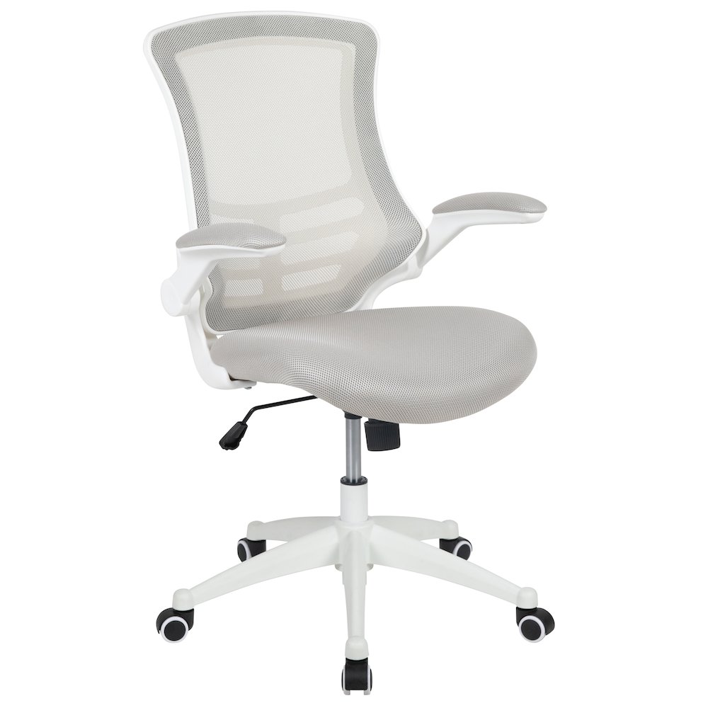 Mid-Back Light Gray Mesh Swivel Ergonomic Task Office Chair