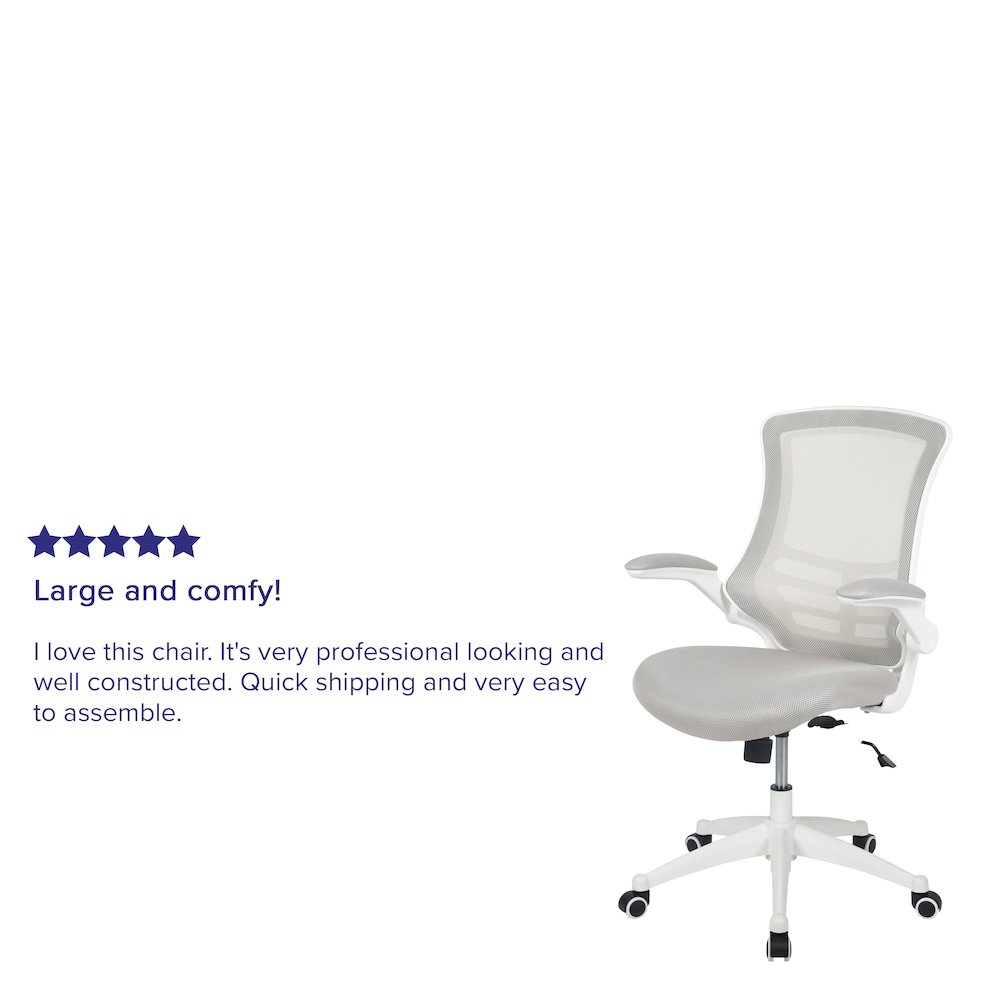 Mid-Back Light Gray Mesh Swivel Ergonomic Task Office Chair