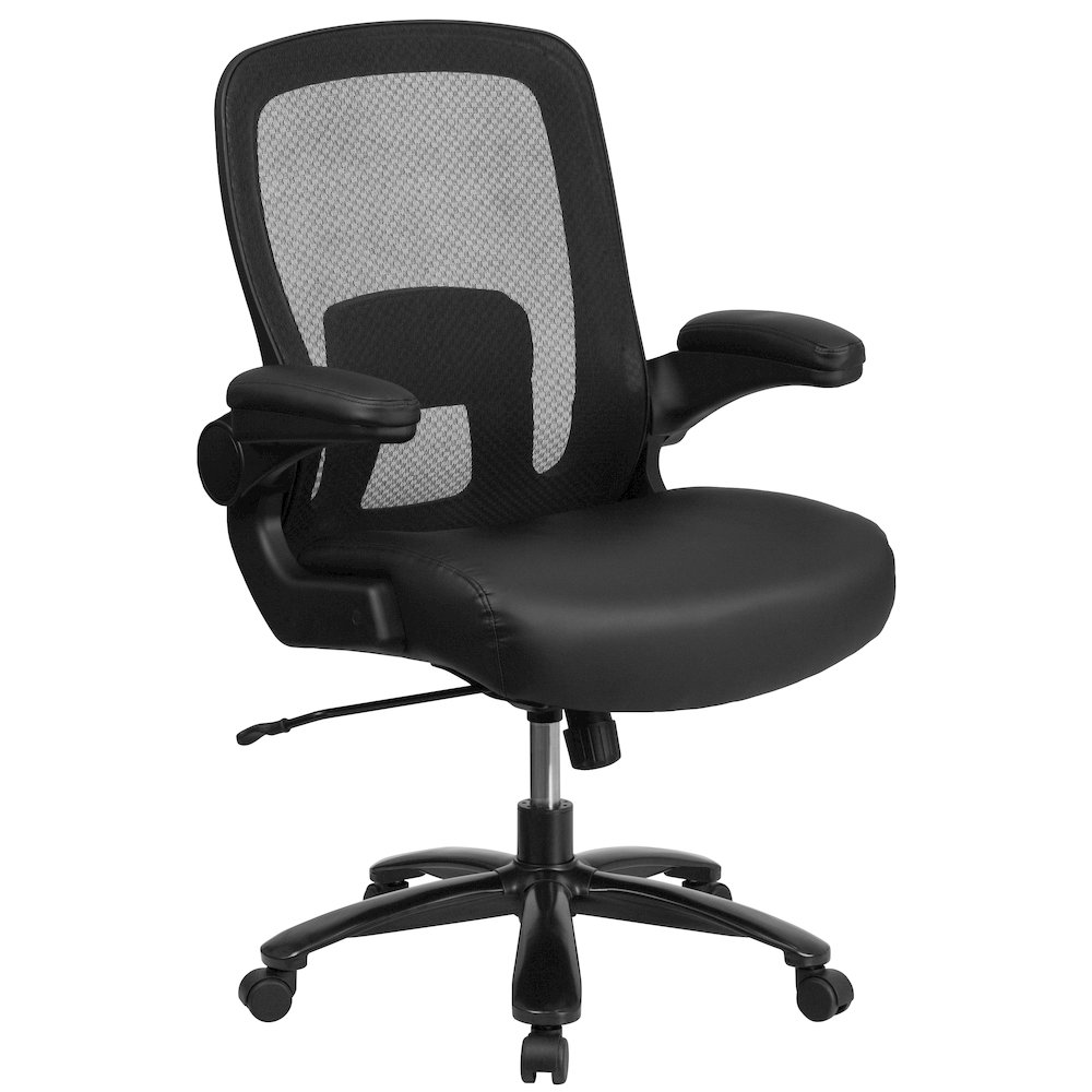 500 lb. Rated Black Mesh/Executive Office Chair with Adjustable Lumbar