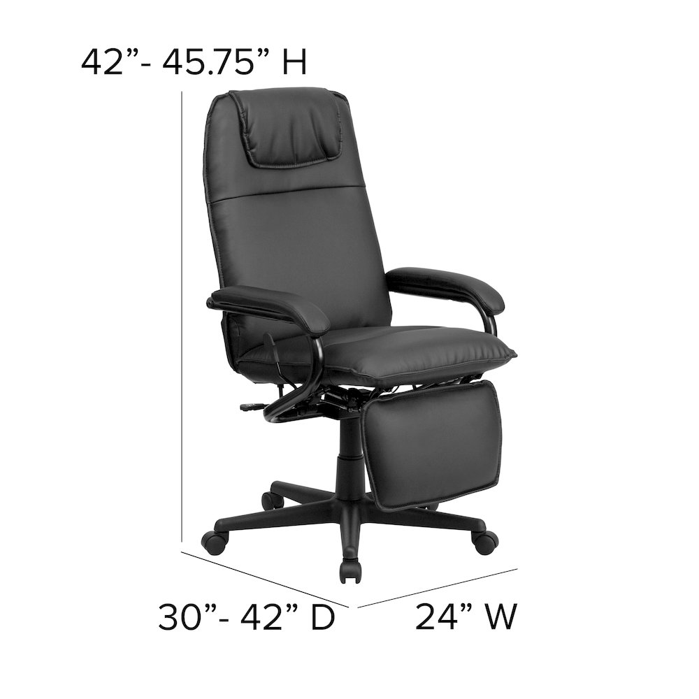 High Back Black Executive Reclining Ergonomic Swivel Office Chair with Arms