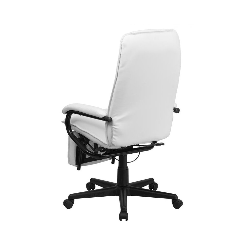 High Back White Executive Reclining Ergonomic Swivel Office Chair with Arms