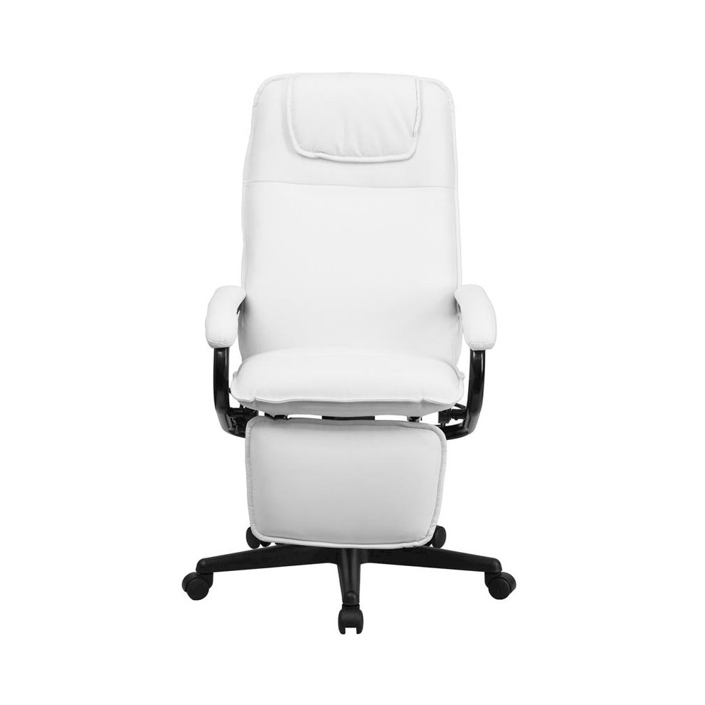 High Back White Executive Reclining Ergonomic Swivel Office Chair with Arms