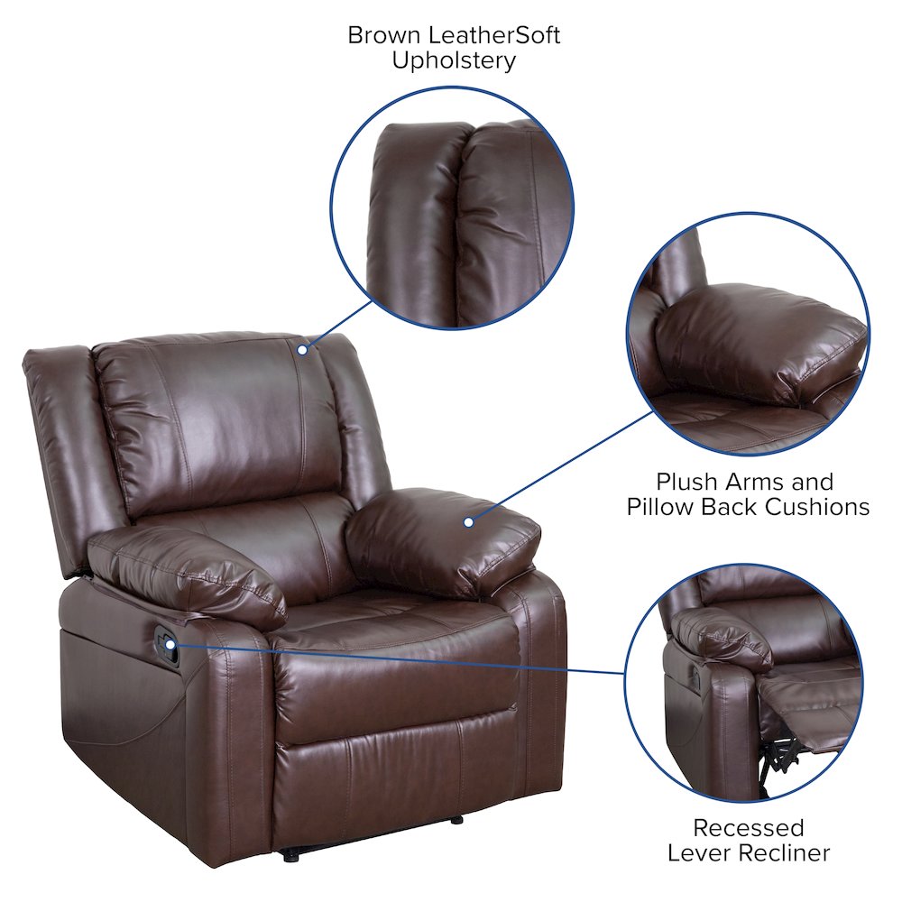 Brown LeatherSoft Recliner