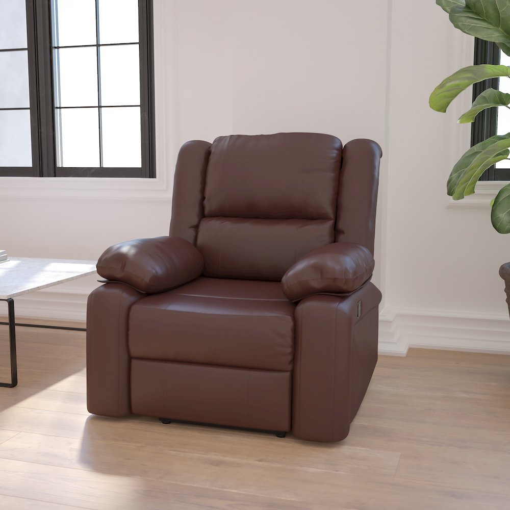 Brown LeatherSoft Recliner