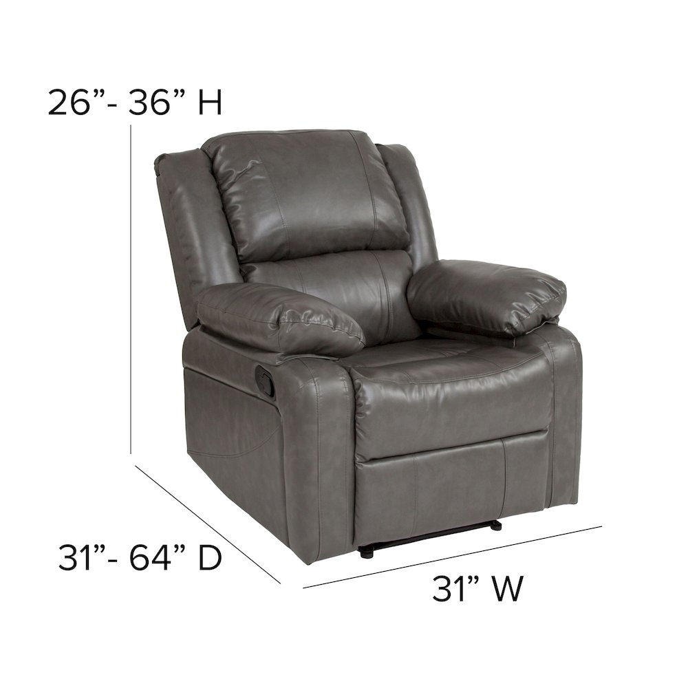 Gray LeatherSoft Recliner