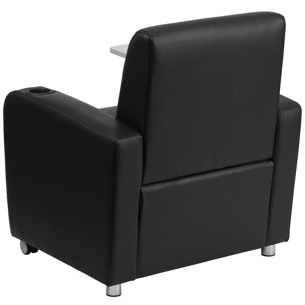 Black Guest Chair with Tablet Arm