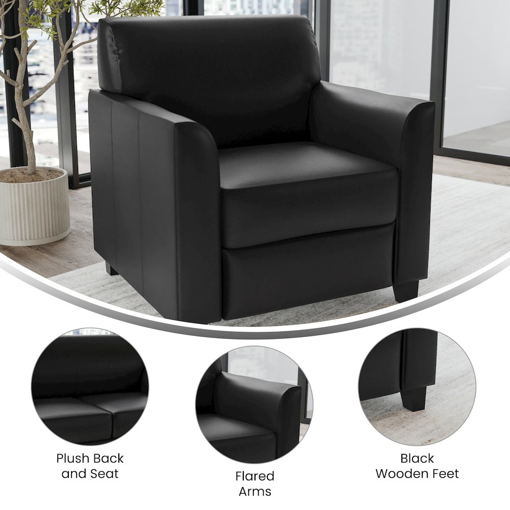 Diplomat Black LeatherSoft Chair