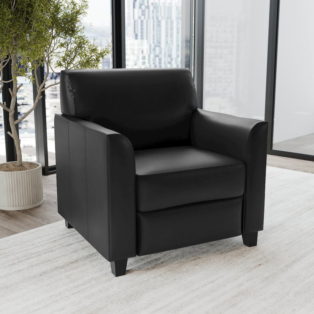Diplomat Black LeatherSoft Chair