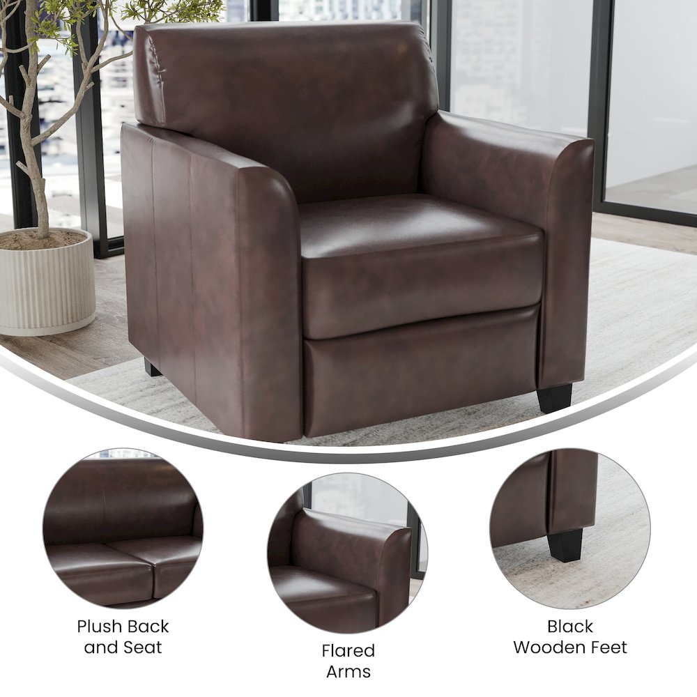 Diplomat Brown LeatherSoft Chair