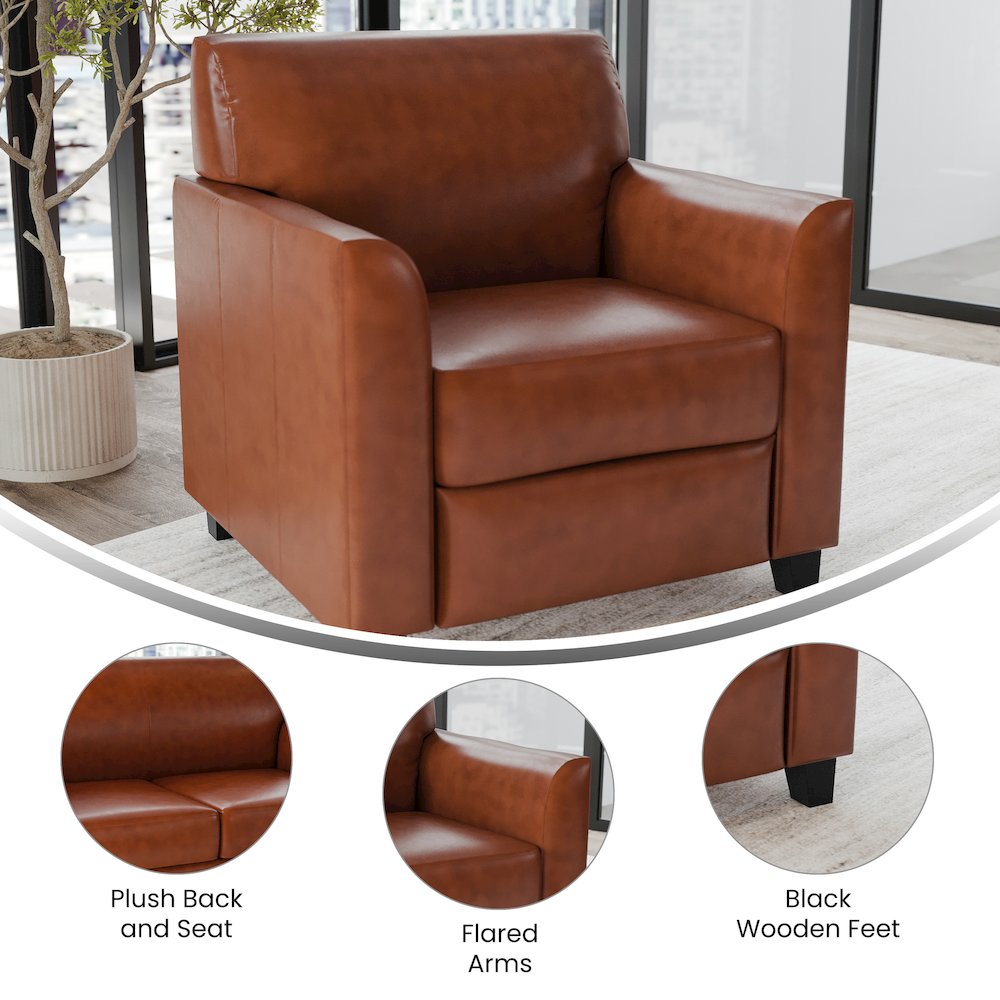 Diplomat Cognac LeatherSoft Chair
